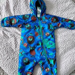 Patagonia Infant Hi-Loft Down Sweater Bunting - Owl Print